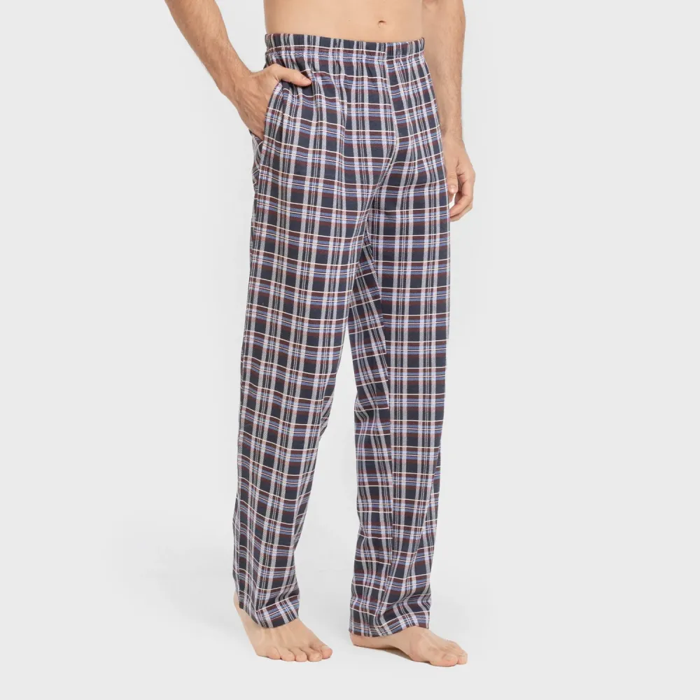 Pijama algodão homem Cuadro Edison bordô pijamas-compridos-homem