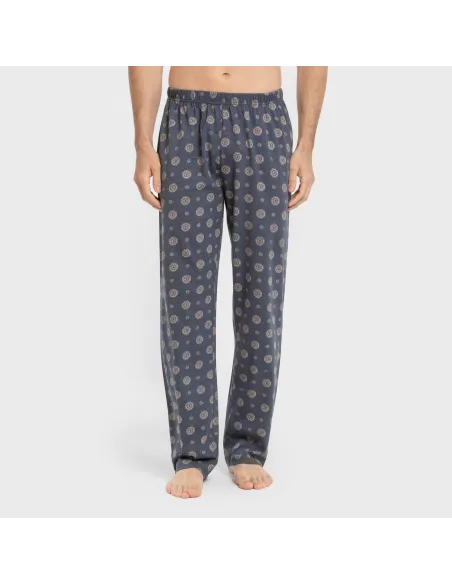 Pijama algodão homem Juanlu azul pijamas-compridos-homem