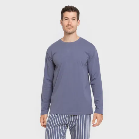 Pijama algodão homem Raya Fernando azul pijamas-compridos-homem
