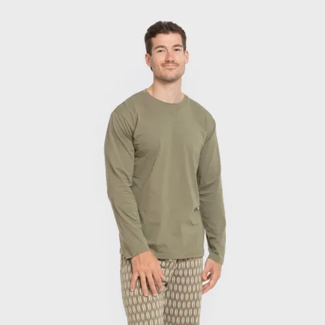 Pijama algodão homem Arpani verde pijamas-compridos-homem