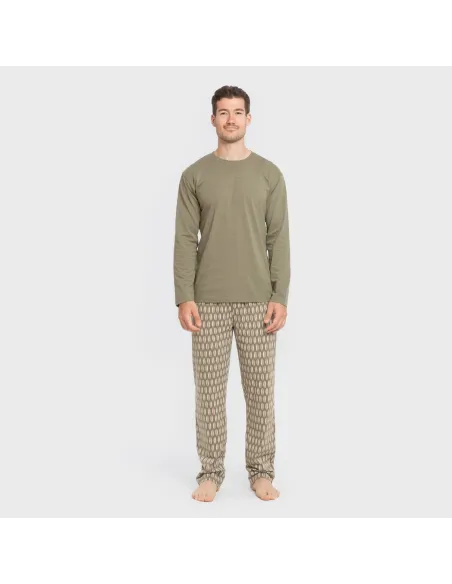 Pijama algodão homem Arpani verde pijamas-compridos-homem