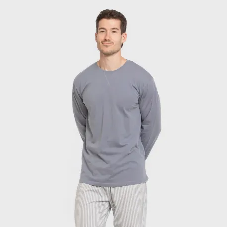 Pijama algodão homem Raya Ben azul pijamas-compridos-homem