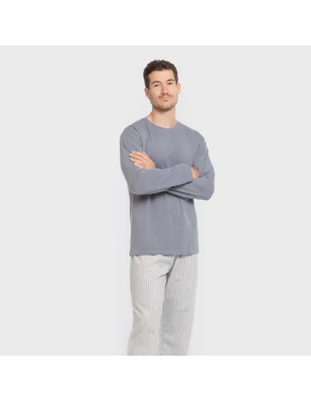 Pijama algodão homem Raya Ben azul pijamas-compridos-homem
