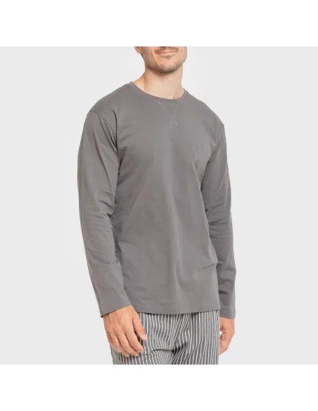 Pijama algodão homem Raya Hercules cinza pijamas-compridos-homem