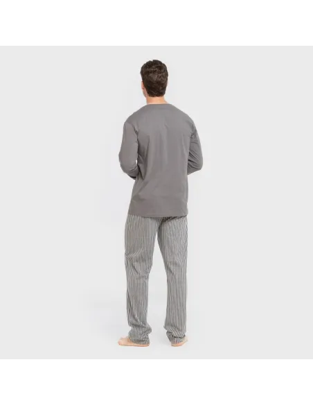Pijama algodão homem Raya Hercules cinza pijamas-compridos-homem