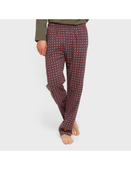 Pijama algodão homem Gladiolo verde caça pijamas-compridos-homem