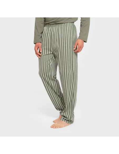 Pijama algodão homem Raya Albert verde caça pijamas-compridos-homem