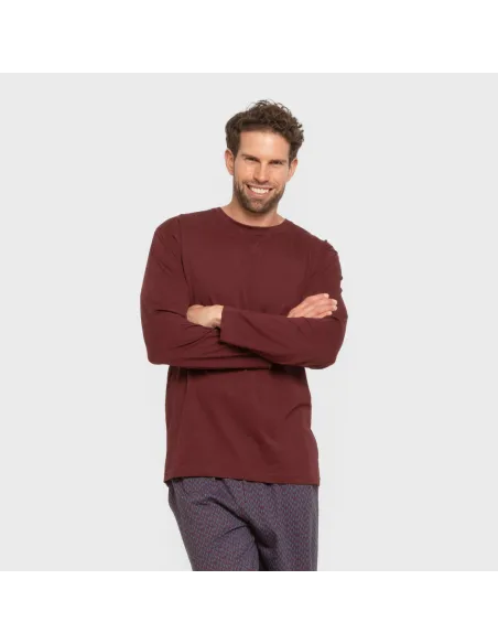 Pijama algodão homem Harry bordô pijamas-compridos-homem