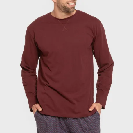 Pijama algodão homem Harry bordô pijamas-compridos-homem