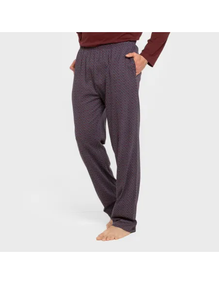 Pijama algodão homem Harry bordô pijamas-compridos-homem