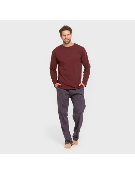 Pijama algodão homem Harry bordô pijamas-compridos-homem