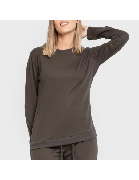 Camisola básica desportiva mulher roupa-para-estar-por-casa
