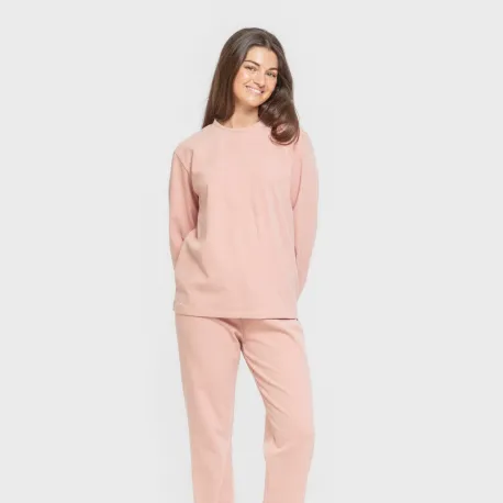 Pijama canelado Raya ancha roupa-para-estar-por-casa