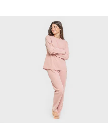 Pijama canelado Raya ancha roupa-para-estar-por-casa