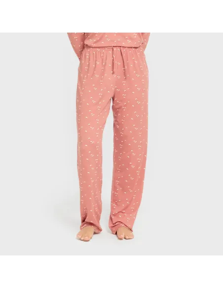 Pijama mulher soft Tabitha marsala pijamas-compridos-de-mulher