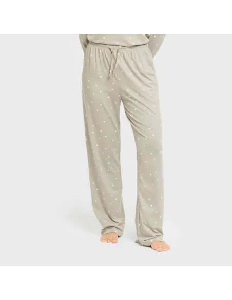 Pijama mulher soft Ambarina verde caça pijamas-compridos-de-mulher