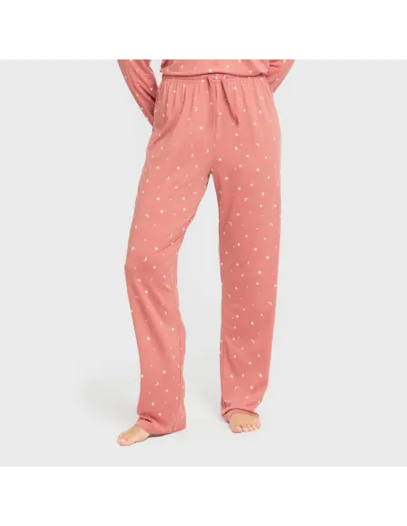 Pijama mulher soft Ambarina marsala pijamas-compridos-de-mulher