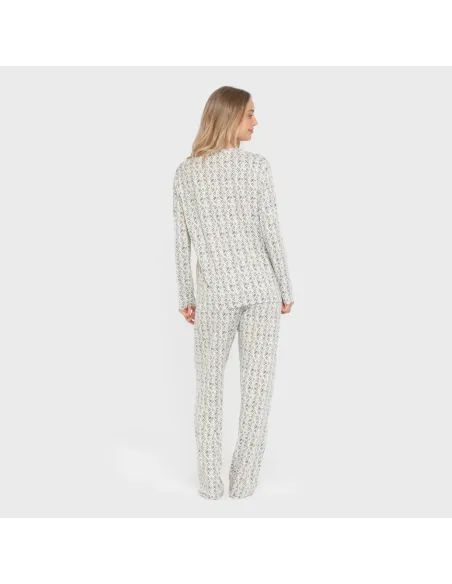 Pijama mulher soft Eloina água marinha pijamas-compridos-de-mulher