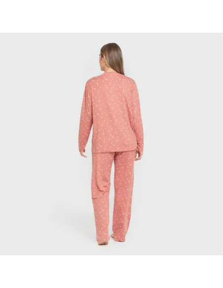 Pijama mulher soft Tabitha marsala pijamas-compridos-de-mulher