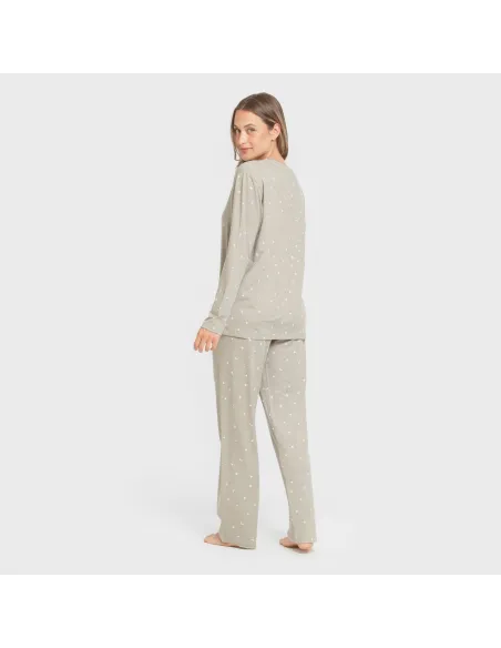 Pijama mulher soft Ambarina verde caça pijamas-compridos-de-mulher