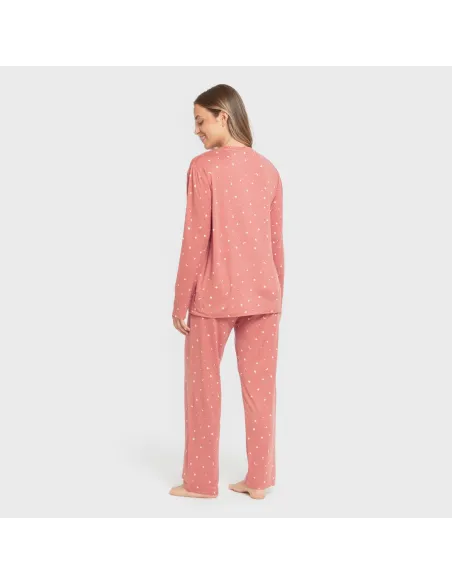 Pijama mulher soft Ambarina marsala pijamas-compridos-de-mulher