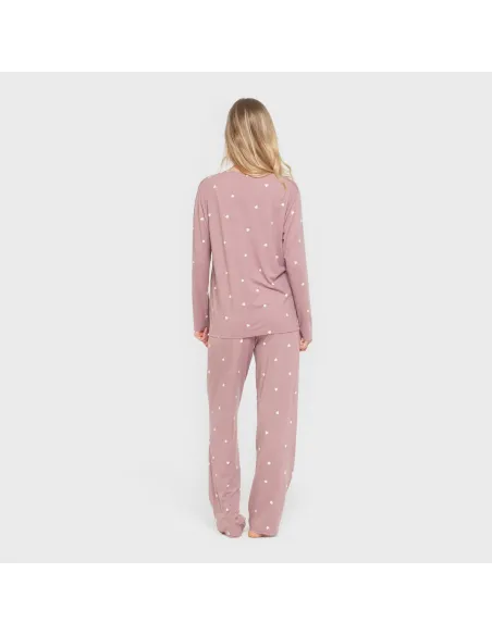 Pijama mulher soft Choer beringela seco pijamas-compridos-de-mulher
