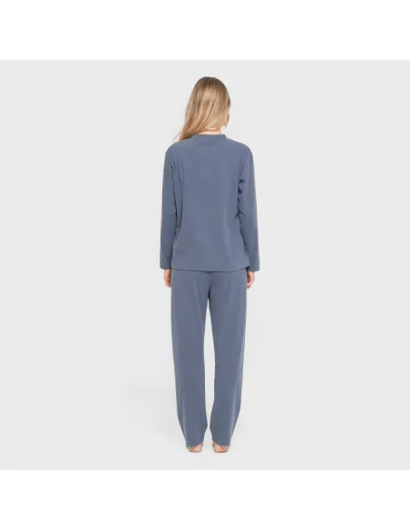 Pijama canelado Raya ancha roupa-para-estar-por-casa