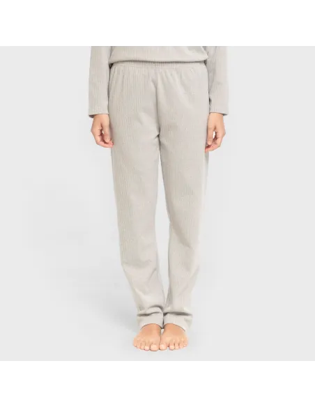Pijama canelado Raya ancha roupa-para-estar-por-casa