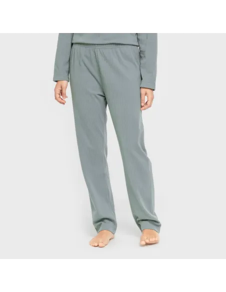 Pijama canelado Raya ancha roupa-para-estar-por-casa