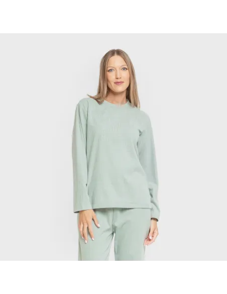 Pijama canelado Raya ancha roupa-para-estar-por-casa