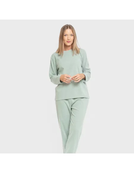Pijama canelado Raya ancha roupa-para-estar-por-casa