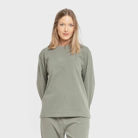 Pijama canelado Raya ancha roupa-para-estar-por-casa