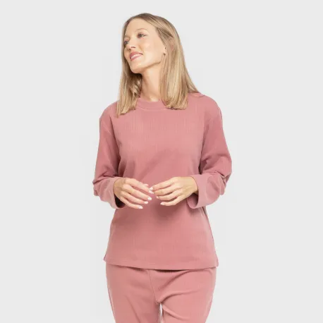 Pijama canelado Raya ancha roupa-para-estar-por-casa