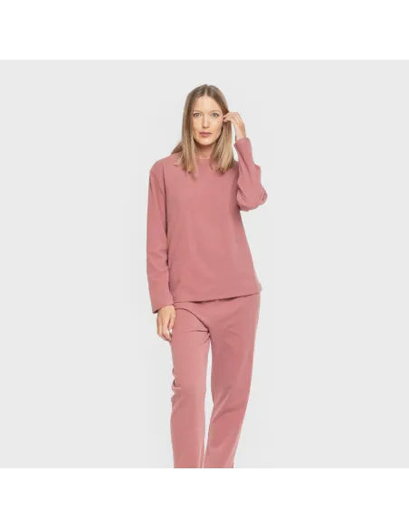 Pijama canelado Raya ancha roupa-para-estar-por-casa