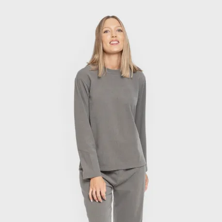 Pijama canelado Raya ancha roupa-para-estar-por-casa