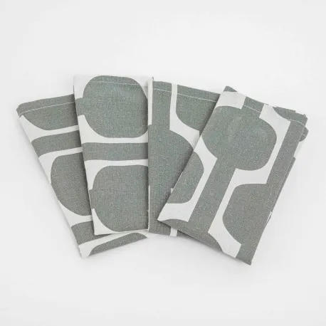 Conjunto 4 guardanapos Sunnies verde seco servilletas