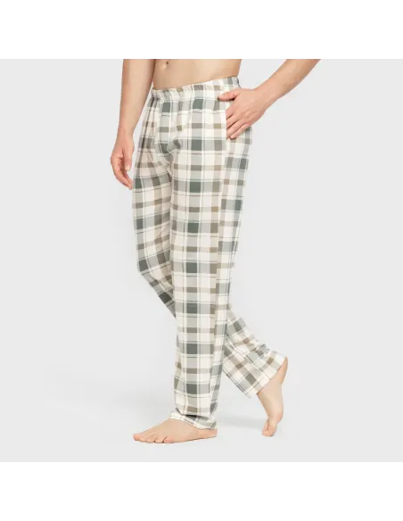 Pijama algodão homem Cuadro Noric verde pijamas-compridos-homem