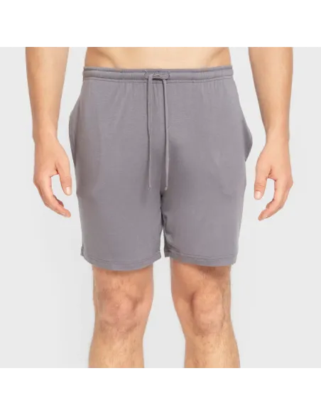 Pijama curto viscosa homem cinza azulado pijamas-curtos-homem