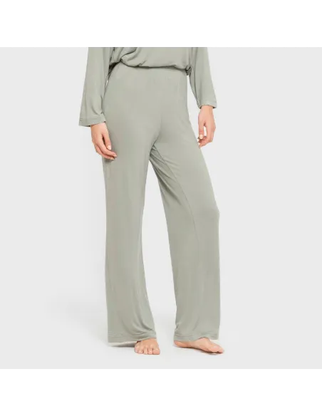 Pijama comprido viscosa mulher liso pijamas-compridos-de-mulher