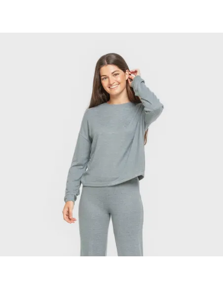 Pijama angorina liso roupa-para-estar-por-casa
