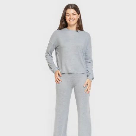Pijama angorina liso roupa-para-estar-por-casa