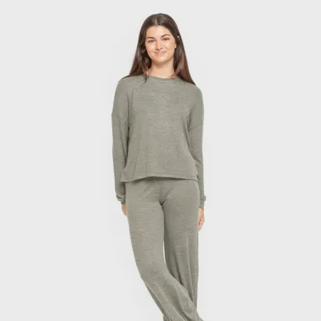 Pijama angorina liso roupa-para-estar-por-casa