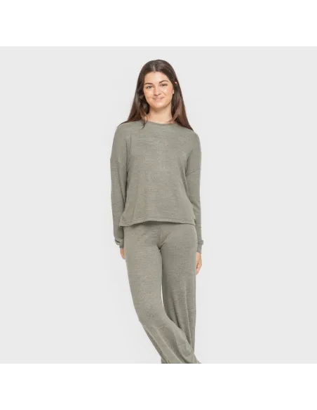 Pijama angorina liso roupa-para-estar-por-casa