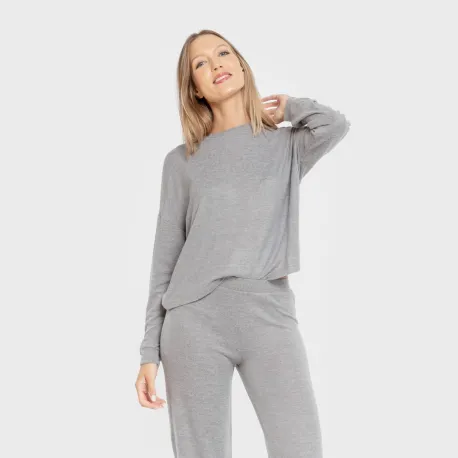 Pijama angorina liso roupa-para-estar-por-casa