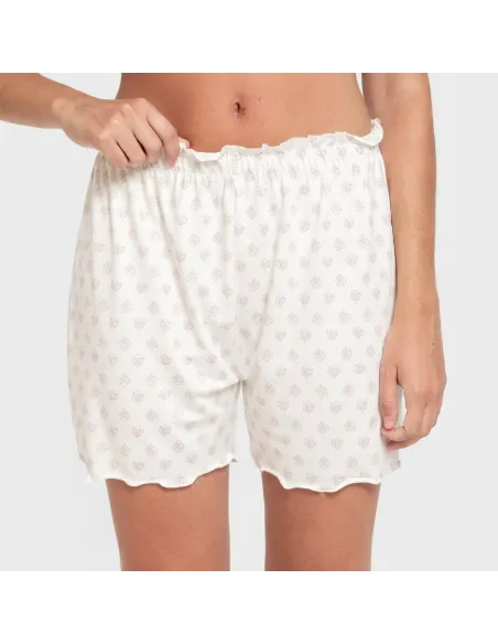 Pijama curto mulher manga fluída soft Soñada marsala pijamas-curtos-mulher