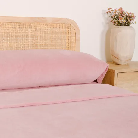 Jogo de lençóis veludo liso cama-90