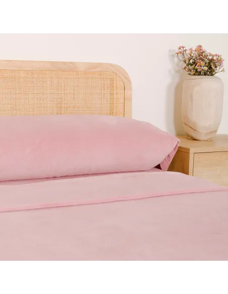 Jogo de lençóis veludo liso cama-90