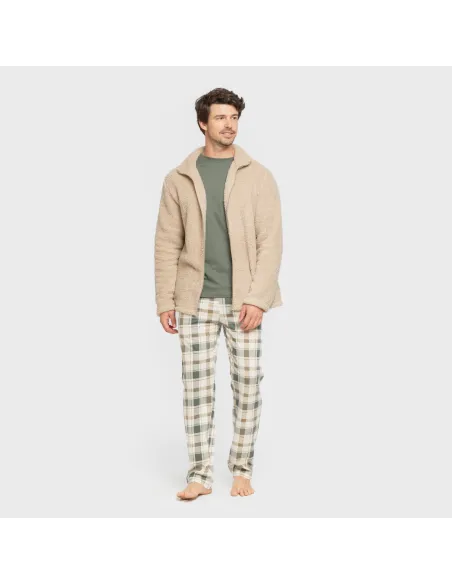 Casaco sherpa homem lisa roupa-para-estar-por-casa