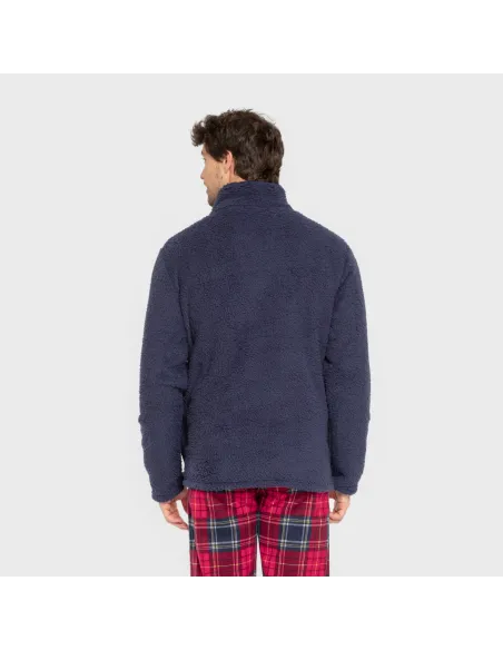 Casaco sherpa homem lisa roupa-para-estar-por-casa