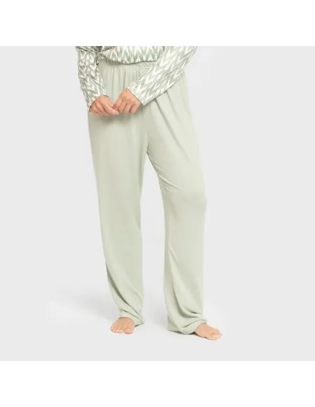 Pijama comprido Secret mulher Alfa verde claro pijamas-compridos-de-mulher